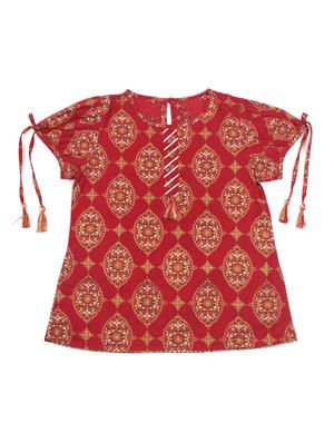 red cotton suit set - 17647299 - Standard Image - 2