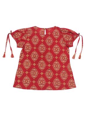 red cotton suit set - 17647299 - Standard Image - 3