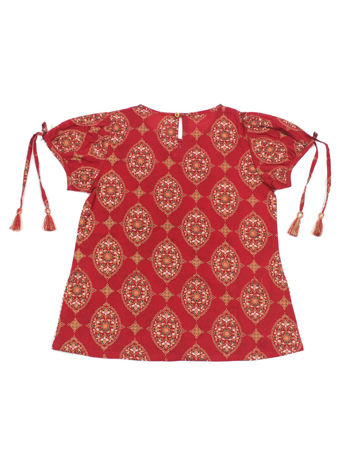 red cotton suit set - 17647299 - Zoom Image - 3
