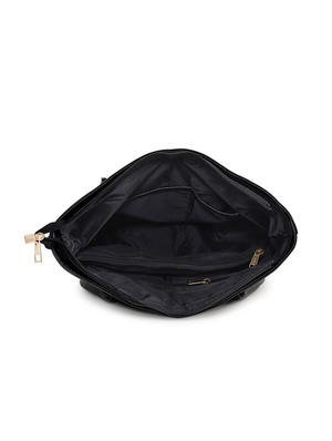 black leatherette (pu) regular handbag - 17647924 - Standard Image - 3