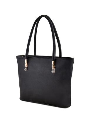 black leatherette (pu) regular handbag - 17647924 - Standard Image - 4