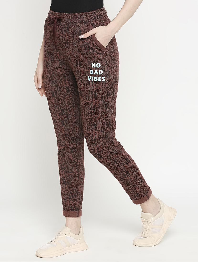 high rise drawstring waist track pants - 17648981 - Zoom Image - 2