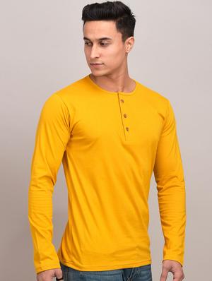 mustard solid t-shirt - 17649056 - Standard Image - 2
