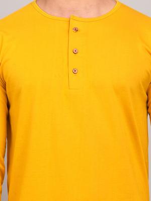 mustard solid t-shirt - 17649056 - Standard Image - 5