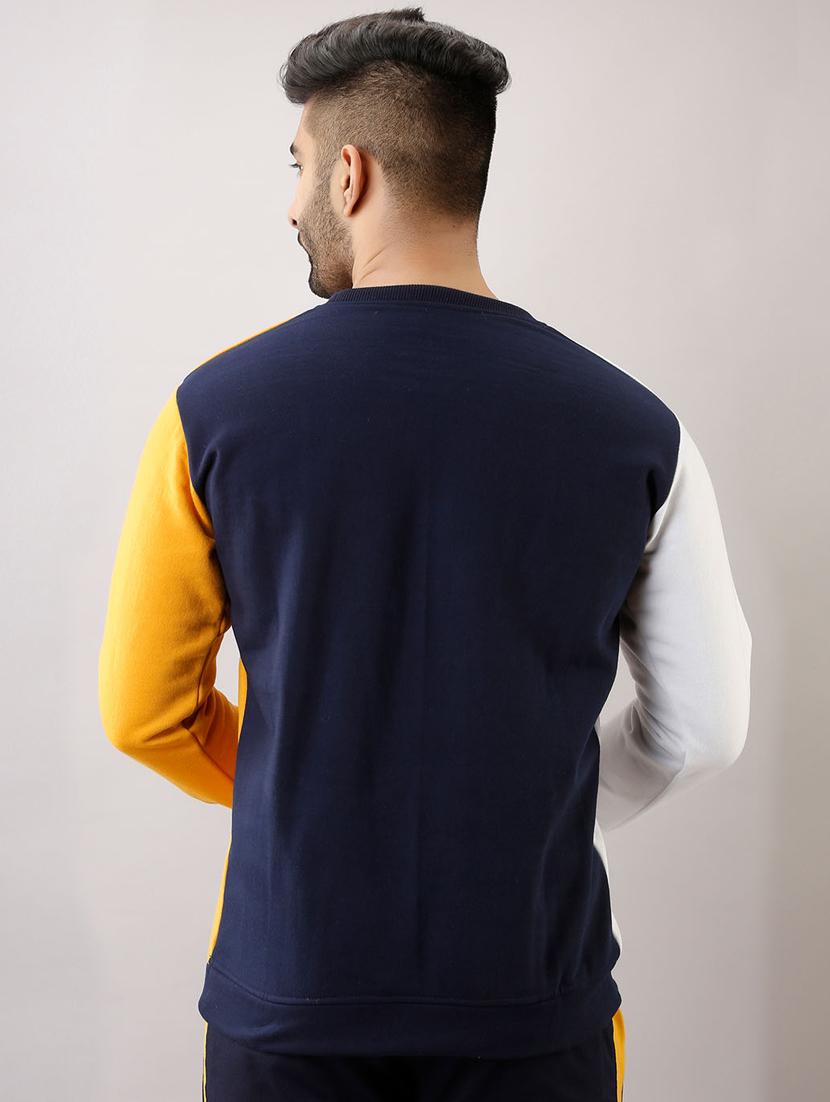 multi color block cut & sew sweatshirt - 17649065 - Zoom Image - 4