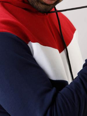 navy blue block cut & sew sweatshirt - 17649069 - Standard Image - 5
