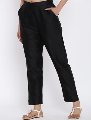 mid rise solid trouser - 17649073 - Standard Image - 2
