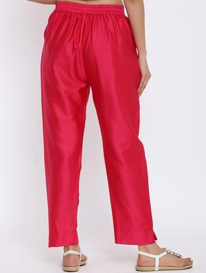 mid rise solid trouser - 17649074 - Standard Image - 3