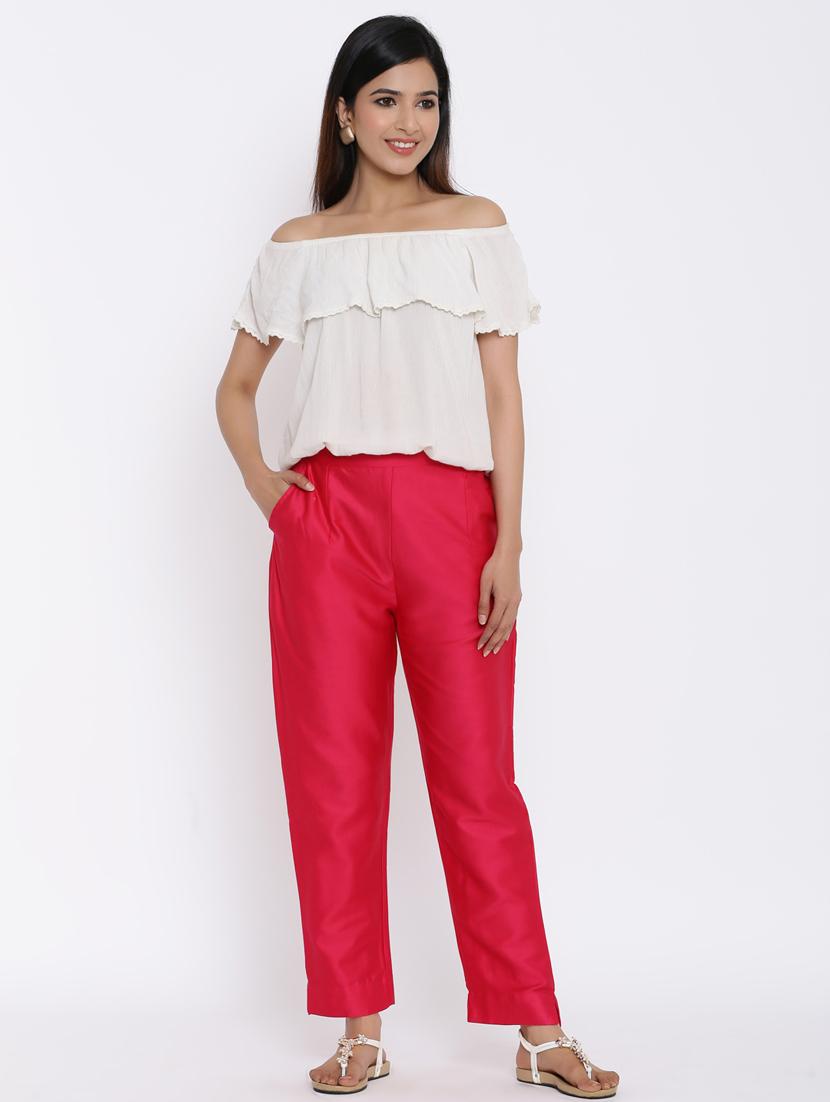 mid rise solid trouser - 17649074 - Zoom Image - 4