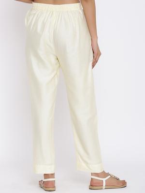 mid rise solid trouser - 17649077 - Standard Image - 3