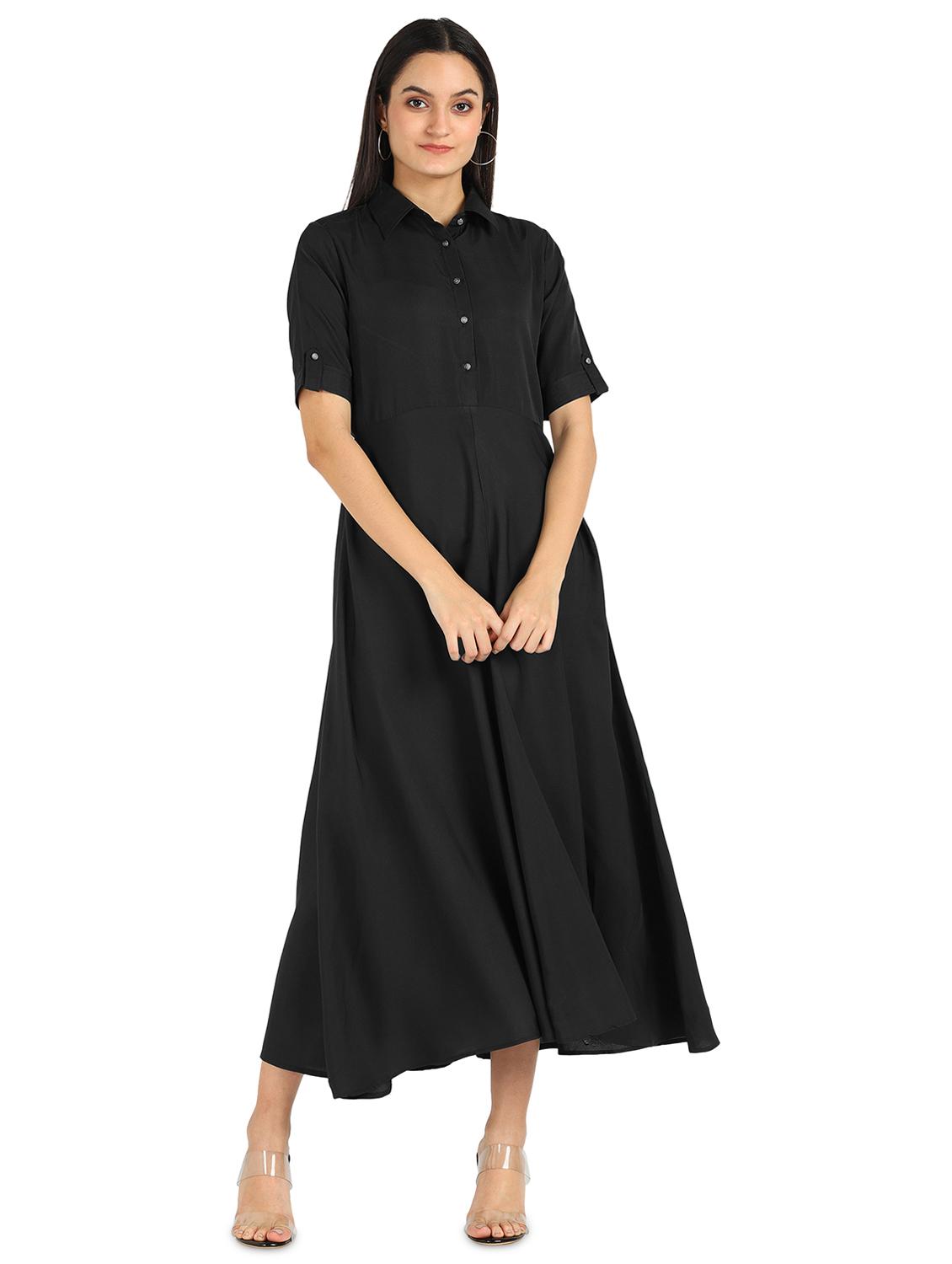 button detail shirt dress - 17649325 - Zoom Image - 1