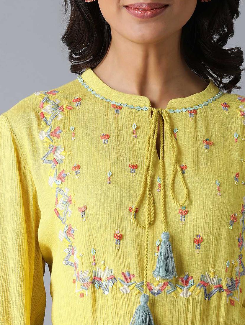 mandarin neck flared dress - 17649424 - Zoom Image - 4