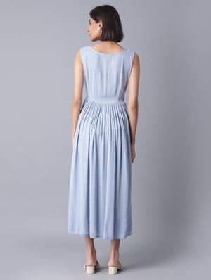 round neck gathered dress - 17649449 - Standard Image - 3