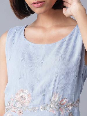 round neck gathered dress - 17649449 - Standard Image - 4