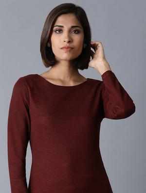 maroon straight kurta - 17649461 - Standard Image - 5