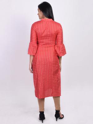 striped straight kurta - 17649533 - Standard Image - 3