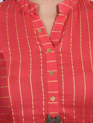 striped straight kurta - 17649533 - Standard Image - 4