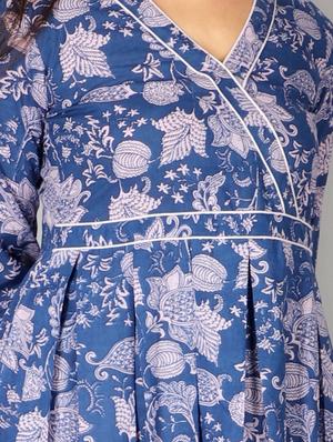 floral print flared kurta - 17649542 - Standard Image - 4