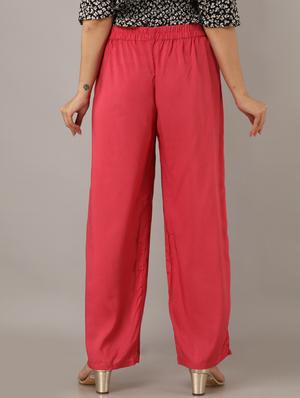 mid rise solid palazzo - 17649867 - Standard Image - 3
