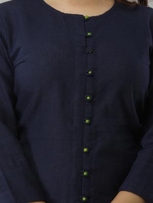 navy blue cotton regular tunic - 17649917 - Standard Image - 5