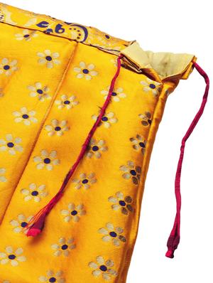 yellow silk flared lehenga - 17649986 - Standard Image - 3