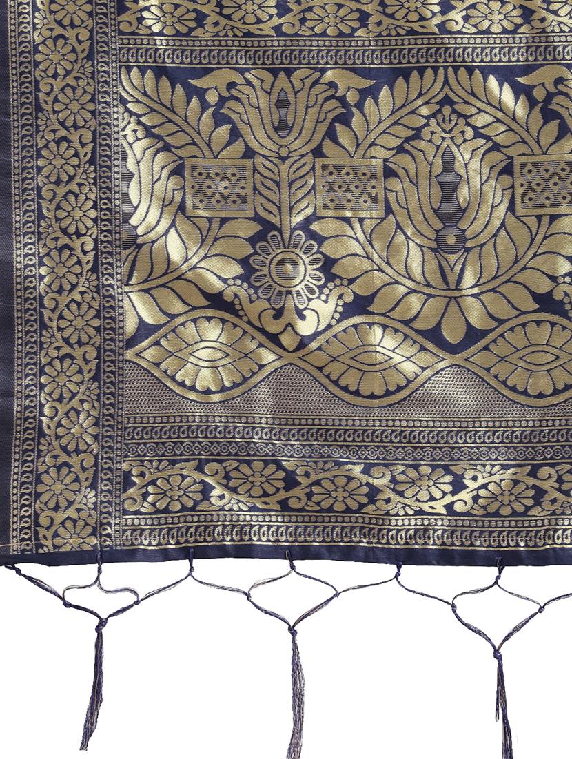 yellow silk flared lehenga - 17649986 - Zoom Image - 5