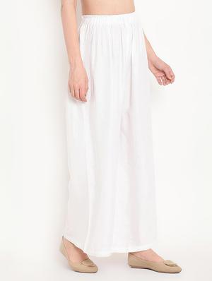 white rayon palazzos - 17650019 - Standard Image - 2