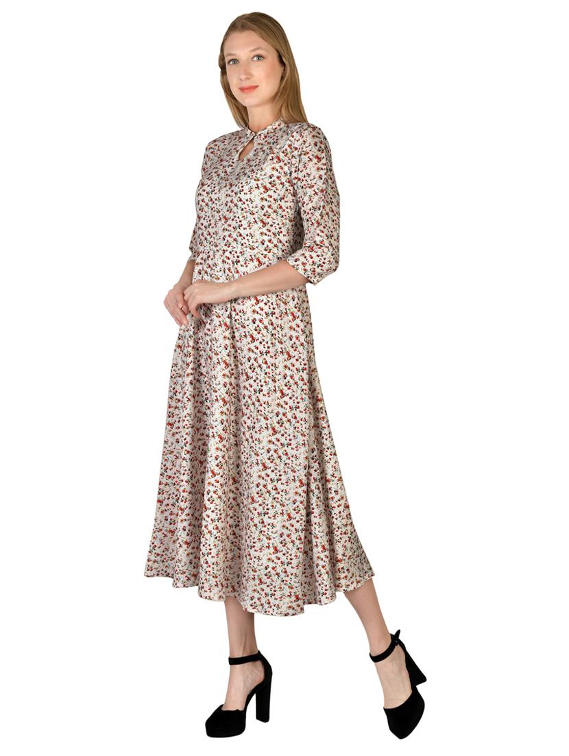 floral flared dress - 17650045 - Zoom Image - 3