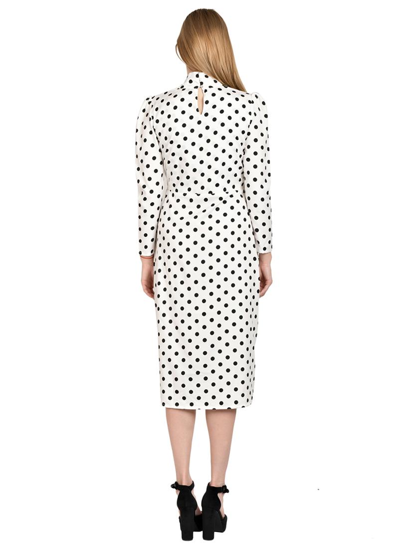 front slit polka dot dress - 17650049 - Zoom Image - 3