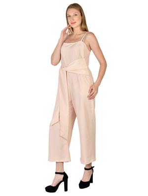 tie front full leg jumpsuit - 17650059 - Standard Image - 2