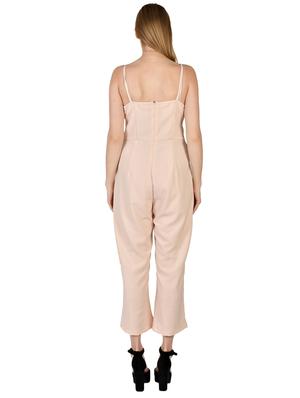 tie front full leg jumpsuit - 17650059 - Standard Image - 3