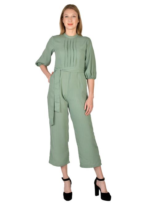 tie front full leg jumpsuit - 17650063 - Standard Image - 1
