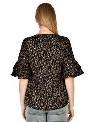 bell sleeves floral top - 17650088 - Standard Image - 3