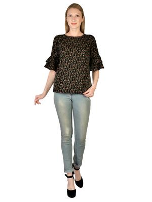 bell sleeves floral top - 17650088 - Standard Image - 4