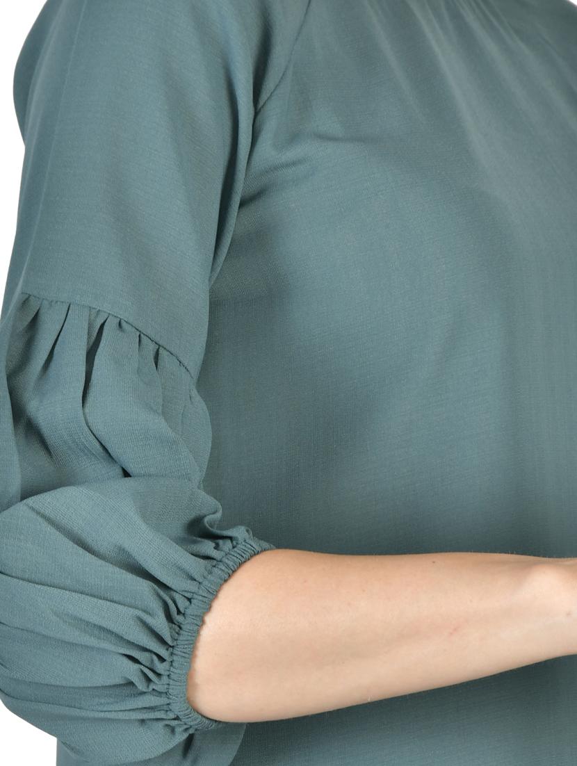 round neck puff sleeves top - 17650089 - Zoom Image - 5