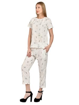 round neck printed top - 17650090 - Standard Image - 3