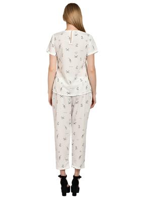 round neck printed top - 17650090 - Standard Image - 4