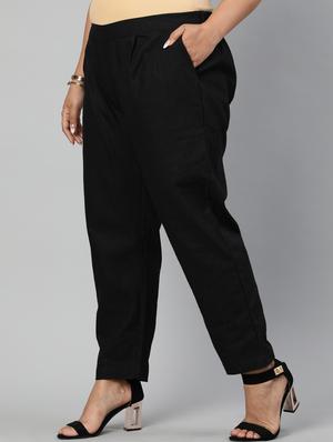 pleated solid plus trousers - 17650177 - Standard Image - 2