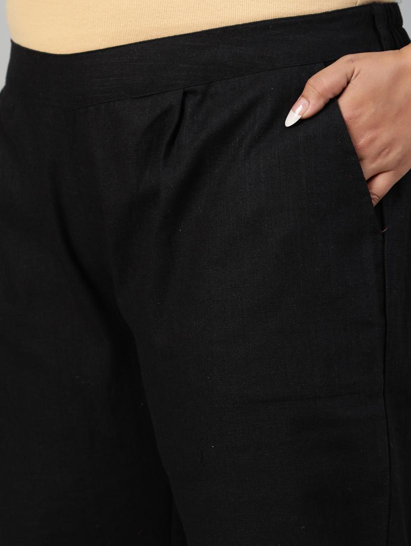 pleated solid plus trousers - 17650177 - Zoom Image - 5
