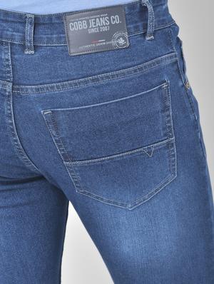 blue light washed ripped denim jeans - 17650221 - Standard Image - 5