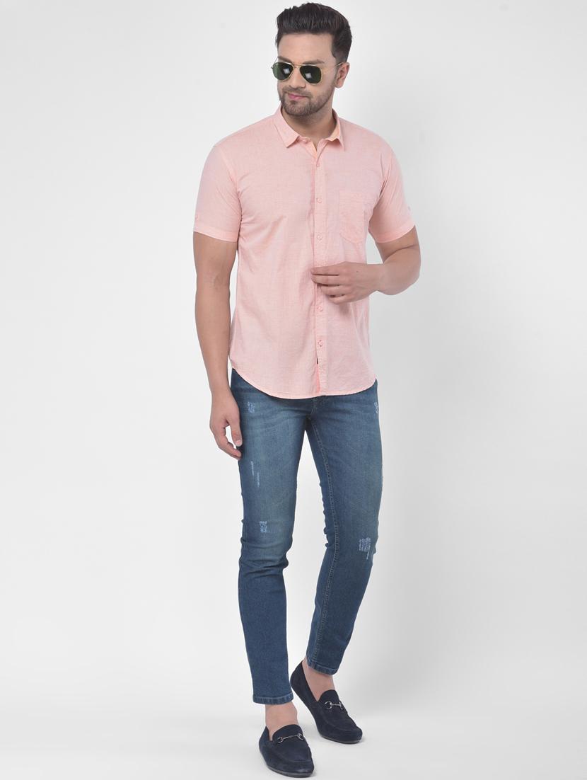 blue light washed ripped denim jeans - 17650223 - Zoom Image - 4