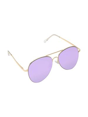 tashan gold frame with purple lens aviator sunglass - 17650283 - Standard Image - 3