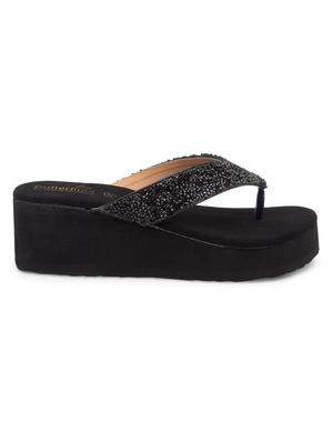 black slip on wedges - 17650458 - Standard Image - 2