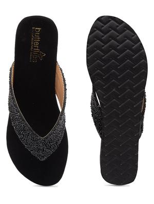 black slip on wedges - 17650458 - Standard Image - 4