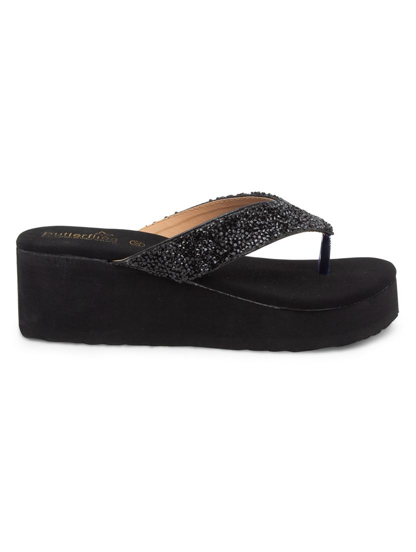 black slip on wedges - 17650458 - Zoom Image - 2