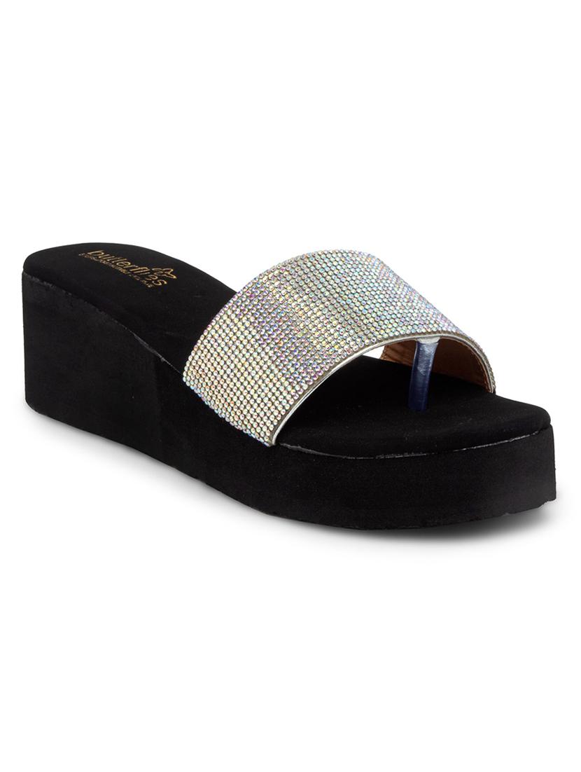 butterflies steps latest collection, comfortable wedges sandal for women's & girl's(silver)(ghs-0084slv-s3) - 17650463 - Zoom Image - 1