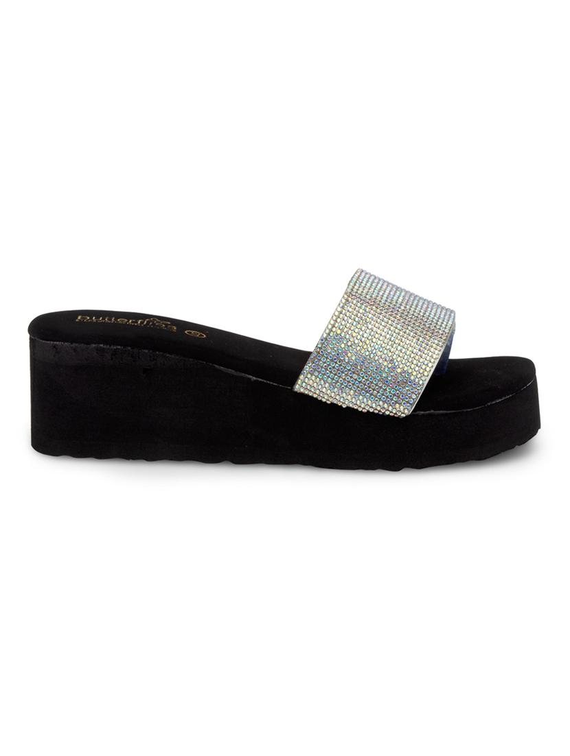 butterflies steps latest collection, comfortable wedges sandal for women's & girl's(silver)(ghs-0084slv-s3) - 17650463 - Zoom Image - 2