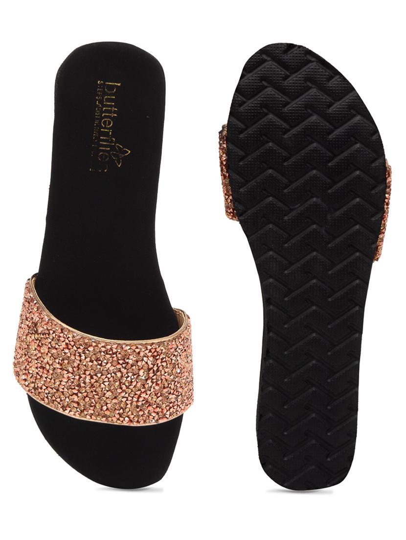 butterflies steps latest collection, comfortable wedges sandal for women's & girl's(rose gold)(ghs-0086rgd-s3) - 17650468 - Zoom Image - 4