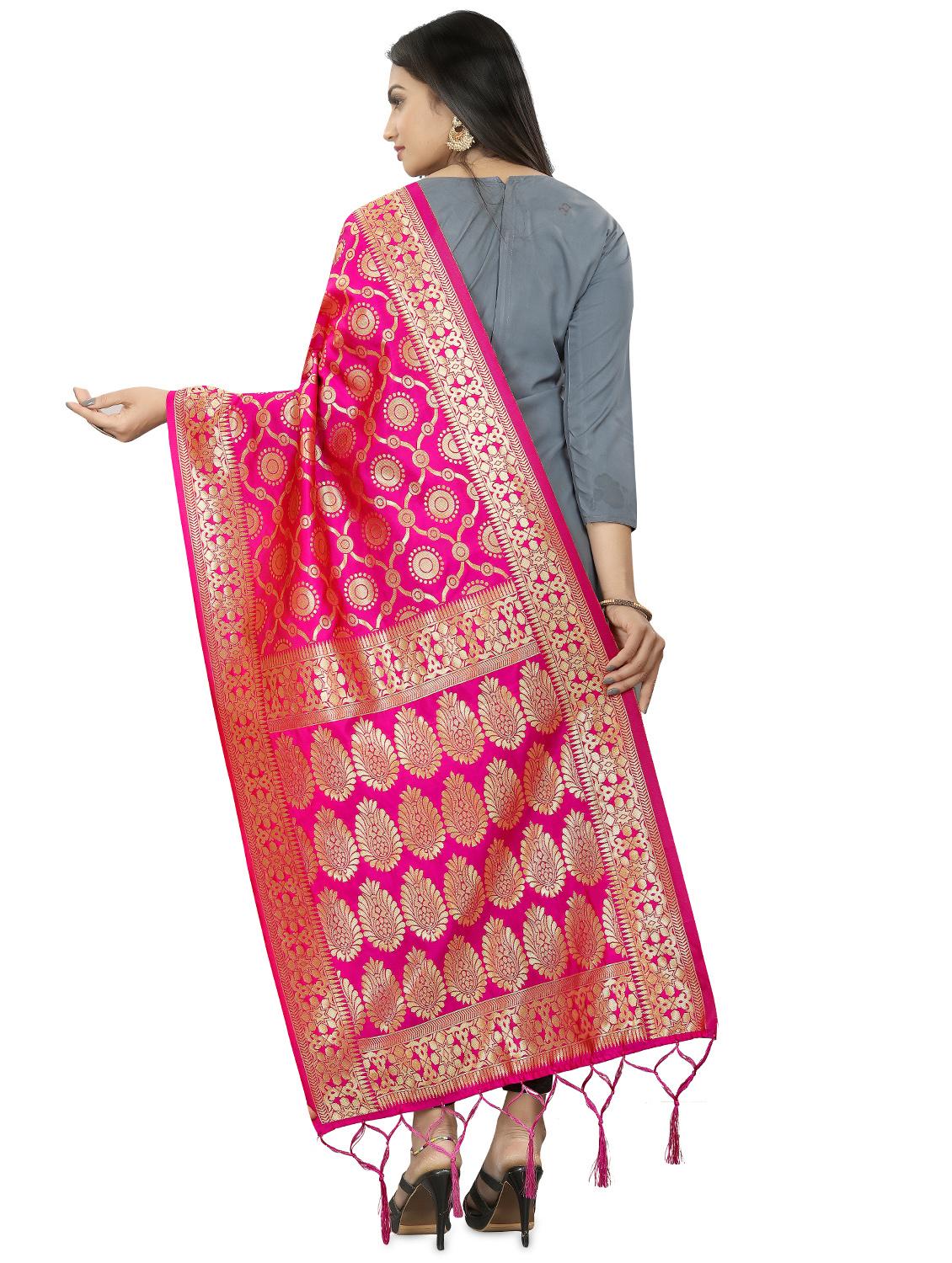 self design banarasi dupatta - 17651106 - Zoom Image - 3