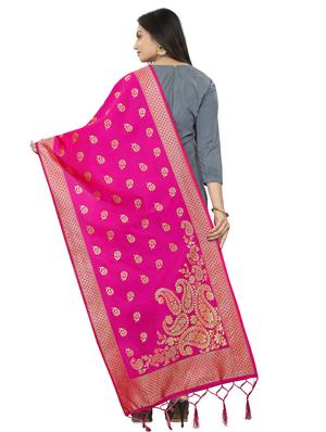 self design banarasi dupatta - 17651109 - Standard Image - 3